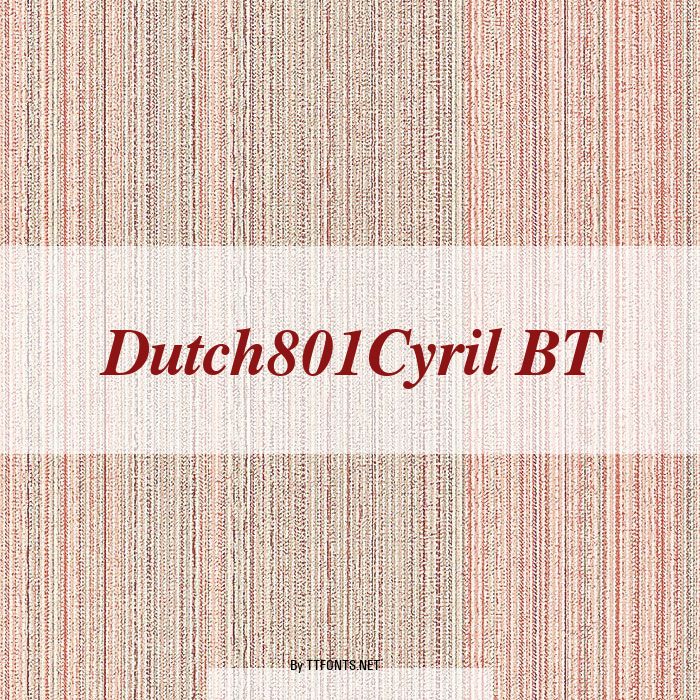 Dutch801Cyril BT example